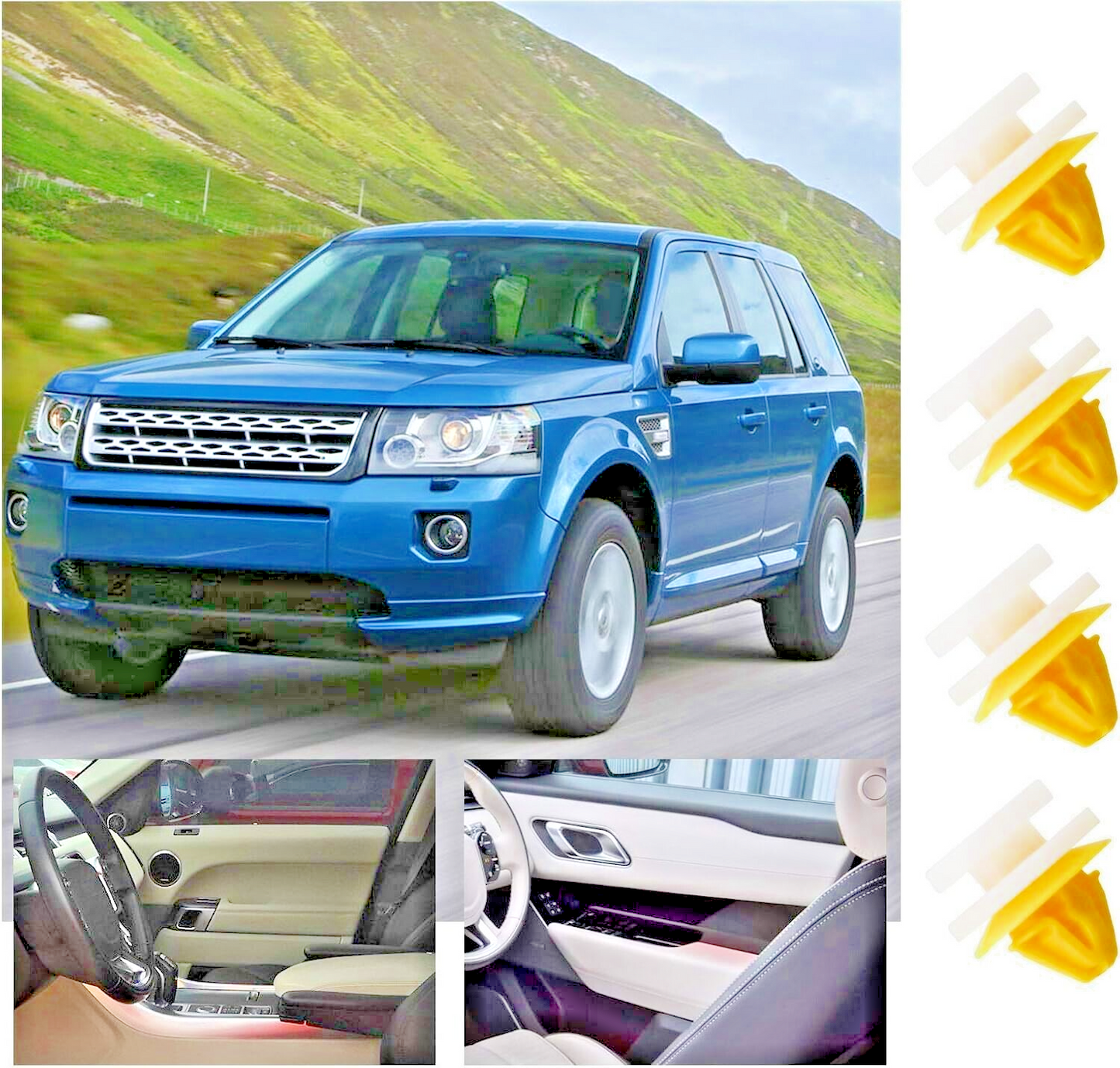 Land Rover Trim Fixing Clips Interior & Exterior x15 Pcs Freelander Disco Range.18