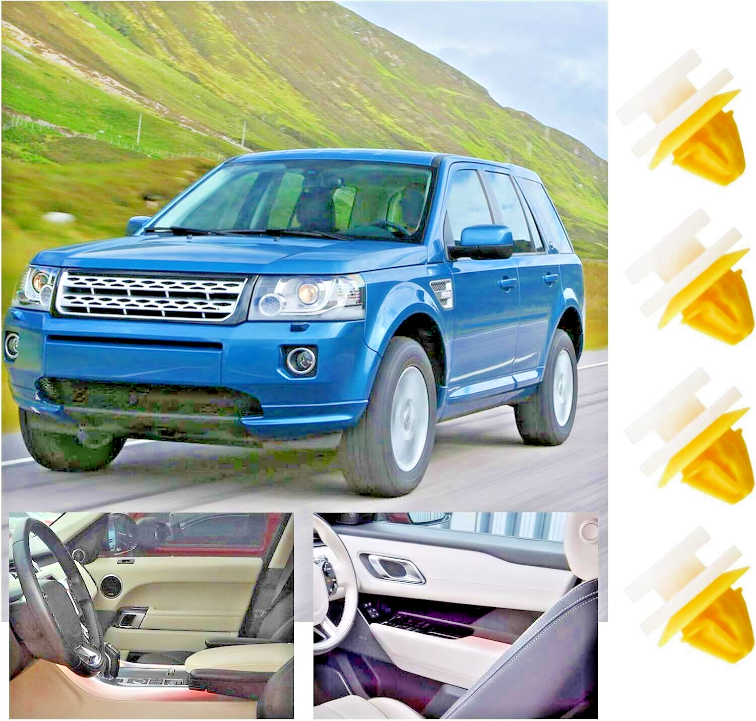Land Rover Trim Fixing Clips Interior & Exterior x15 Pcs Freelander Disco Range.18