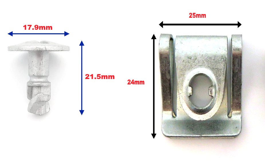 V.A.G Engine Undertray & Splash Guard Fasteners Clip Set Weather Shield - Set 101