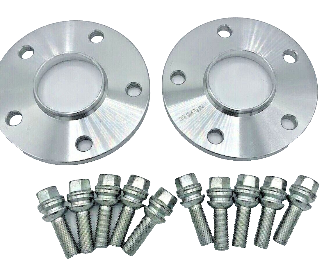 Porsche Wheel Spacers 12mm + Extended OE Bolts Set Of 4 in Silver 5x130 PSR9Line2