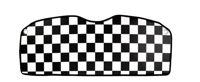 Parcel Shelf Leather Pad Black & White Checker Style - Mini R50 R53 2001 - 200613