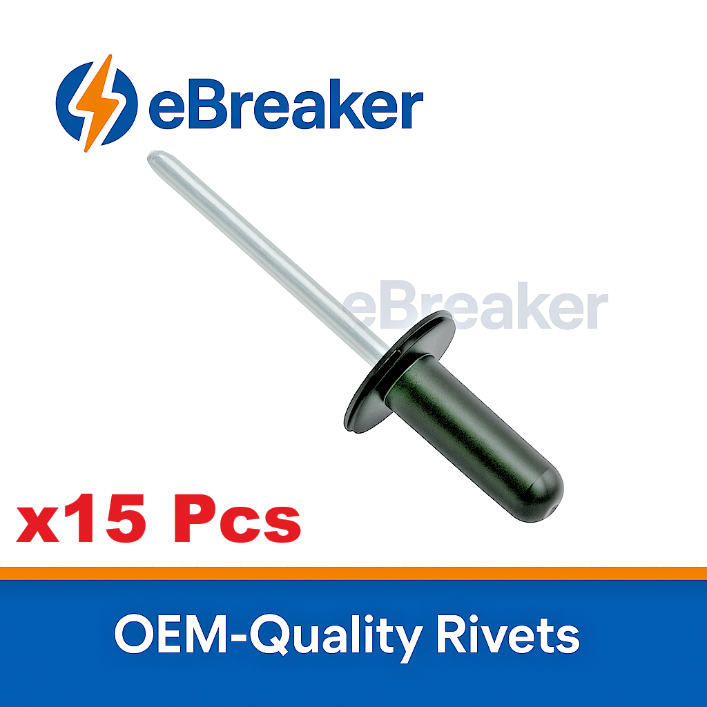AUTOMOTIVE Bodykit & Wheel Arch Fixing Rivet Alloy with Plastic Head Pack -x 15.0