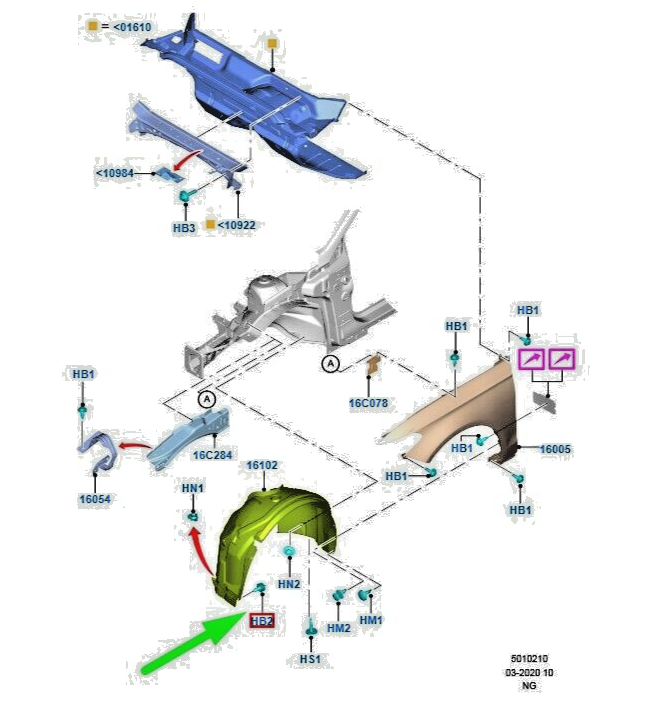 Land Rover Battery Cover Cowl Trim Fastener x5 LR024316 Range Defender Velar13