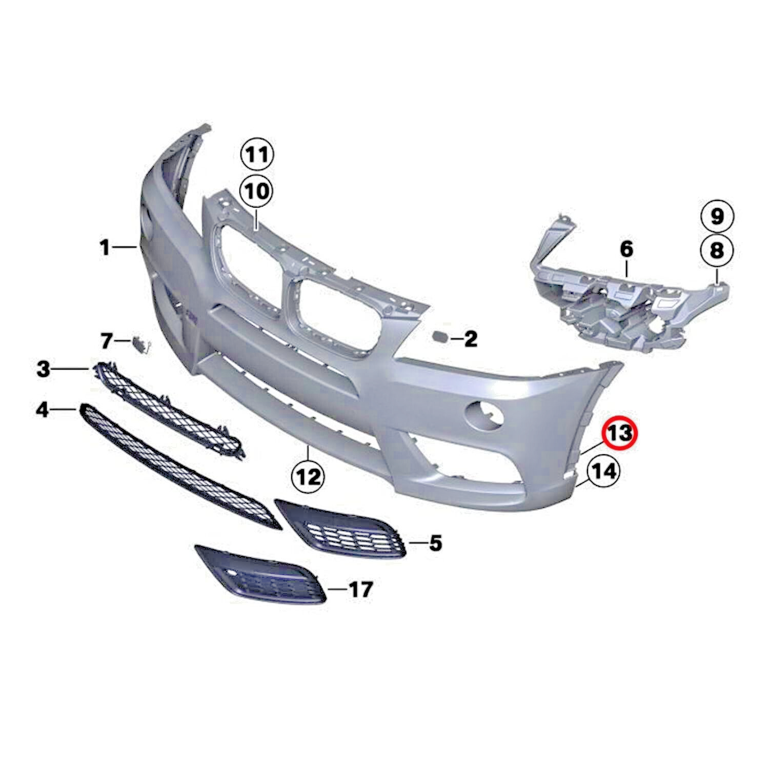 BMW X1 X2 X3 X4 X5 X6 F G Wheel Arch Flare Trim Clips 07147293278 Rivet 6mm x202