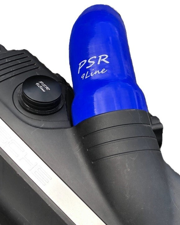 Porsche 997 Resonator Delete Air Box Modification with Blue Induction Pipe Plug7