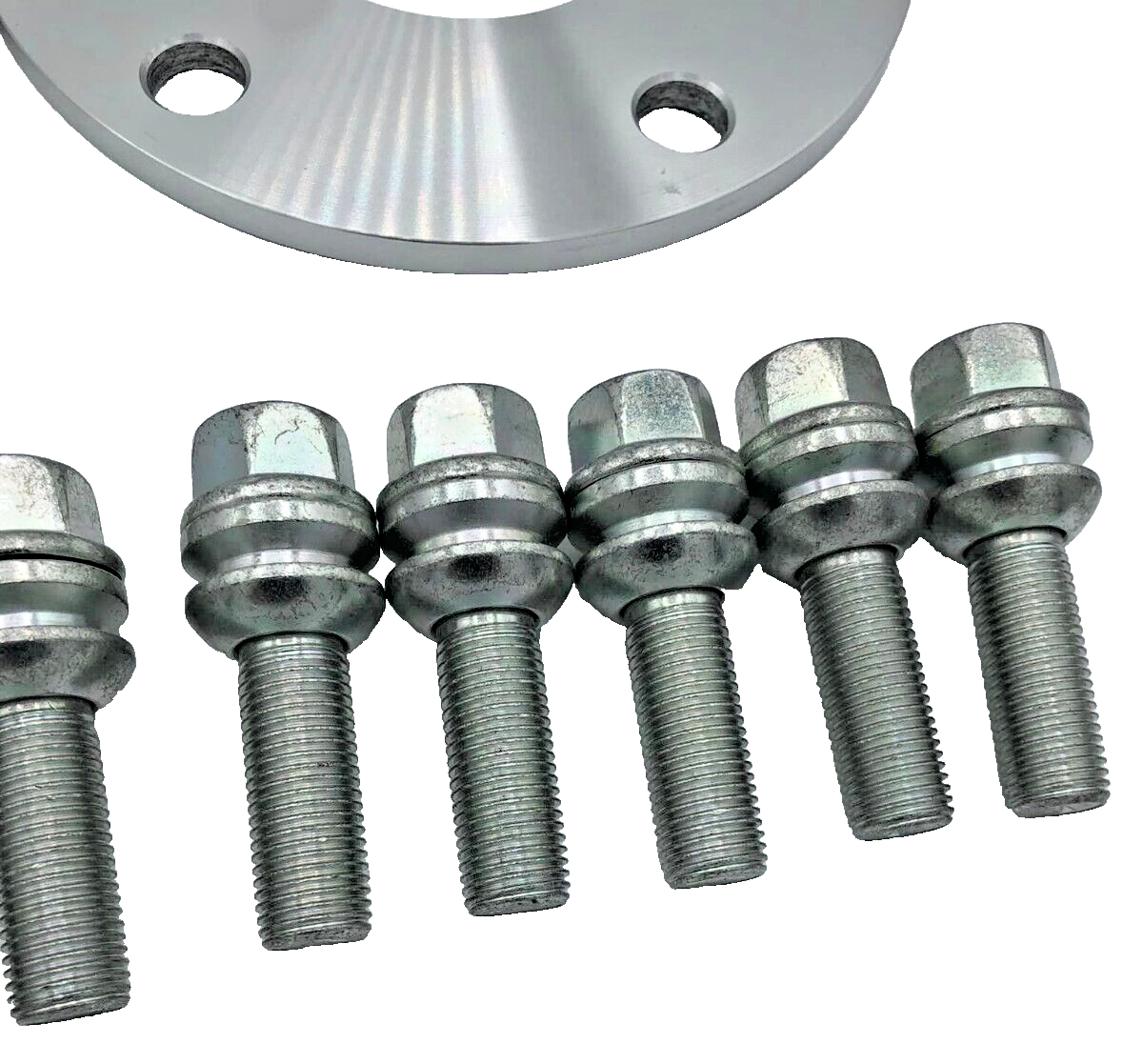 Porsche Wheel Spacers 7mm + Extended OE Bolts Set Of 2 in Silver 5x130 PSR9Line18