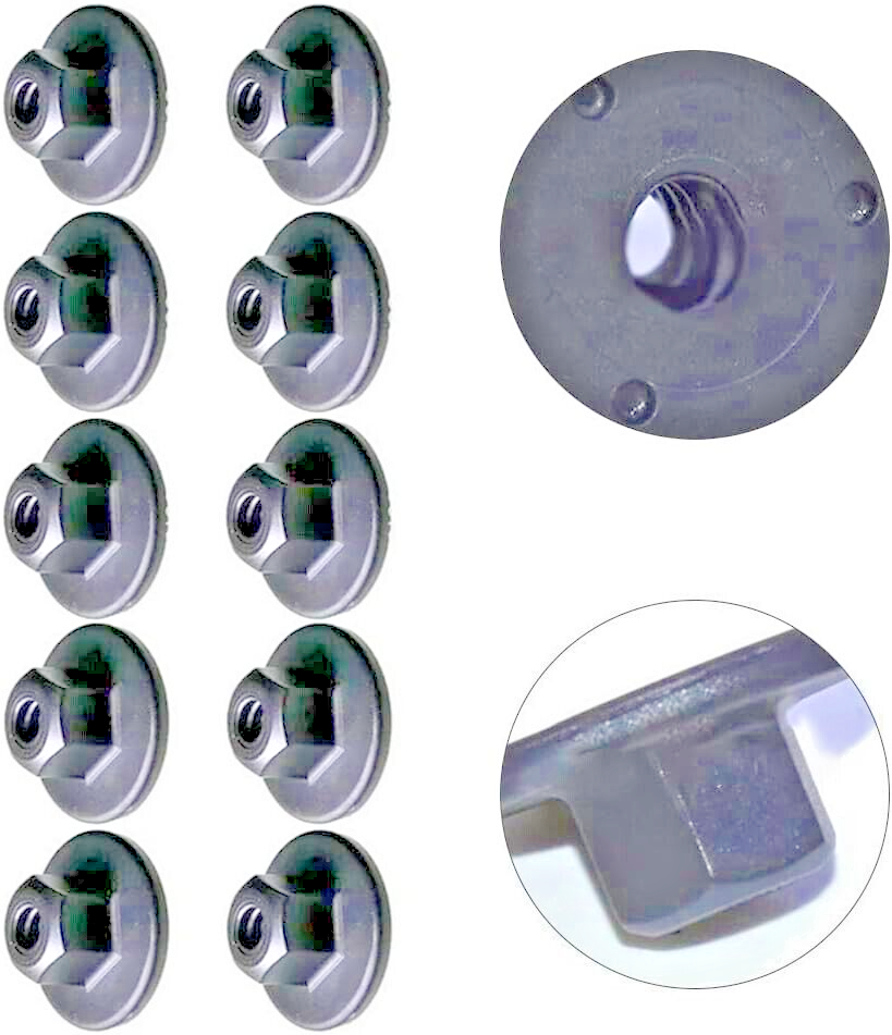 MERCEDES Hex Head Threaded Plastic Nut 10mm Undertray wheel Arch Clip 5p E C A S13
