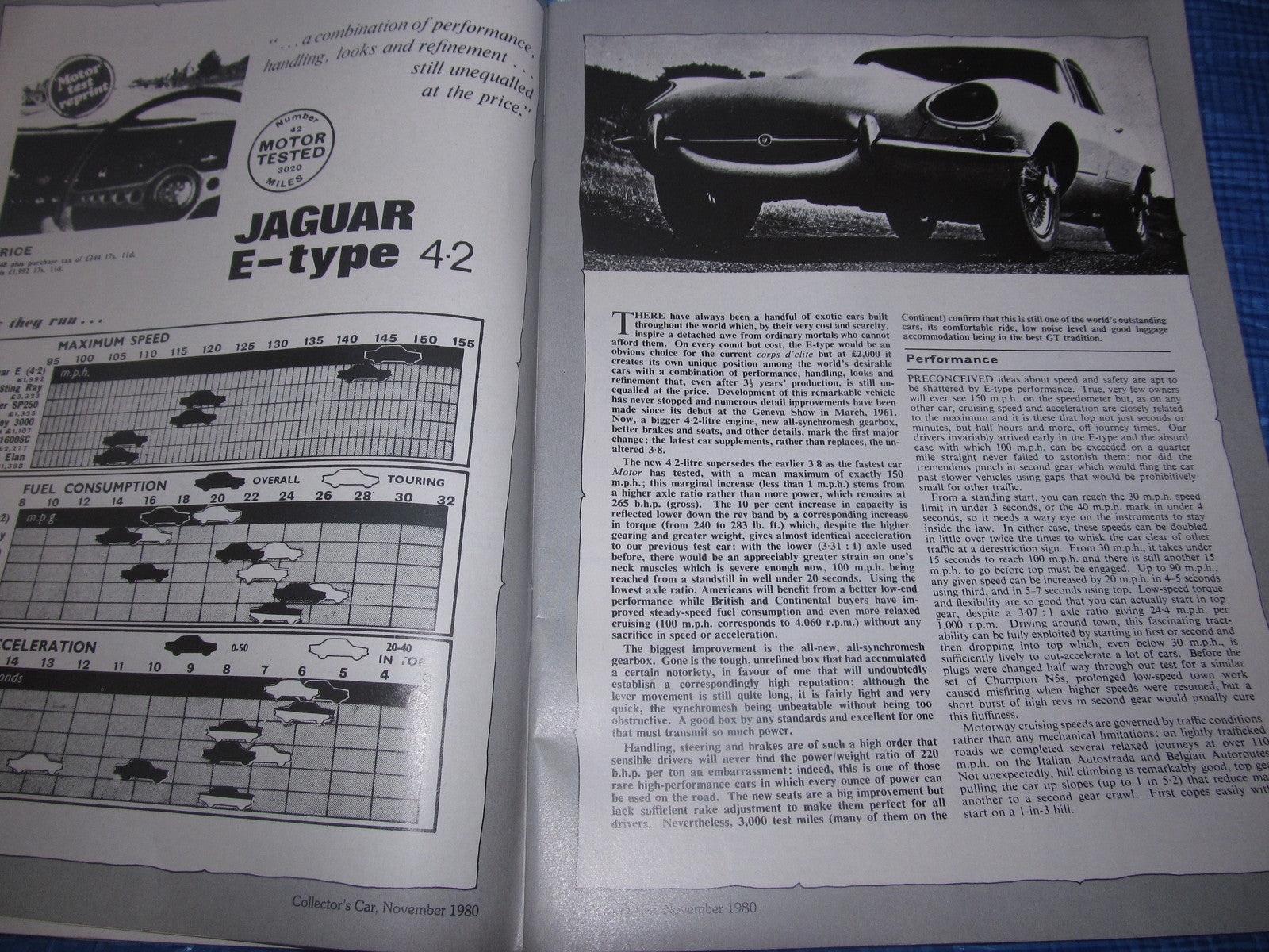 1980 NOVEMBER COLLECTORS CAR MAGAZINE / MERCEDES REPLICA GOODWOOD 7's  #bk14