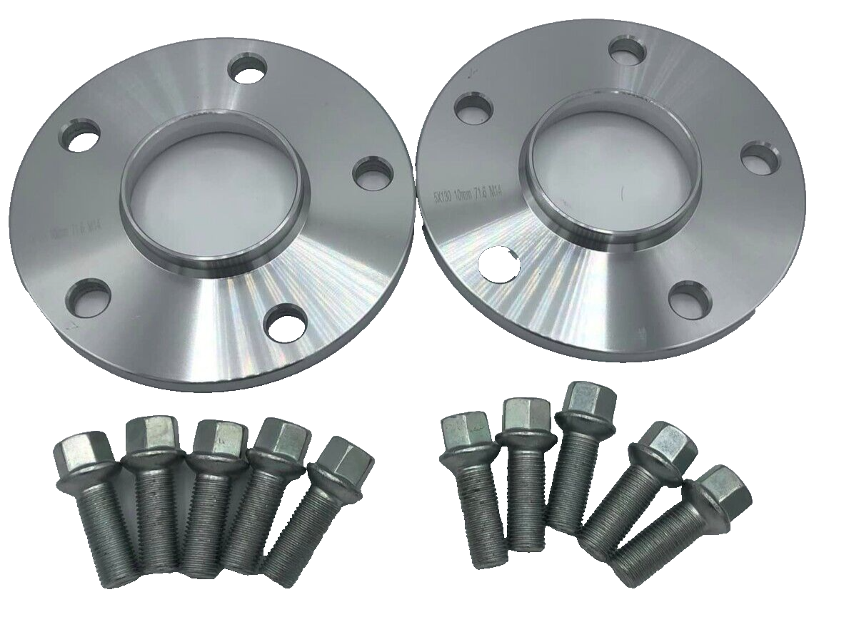 Porsche Wheel Spacers 15mm & Extended AF Bolts Set Of 2 in Silver 5x130 PSR9Line1