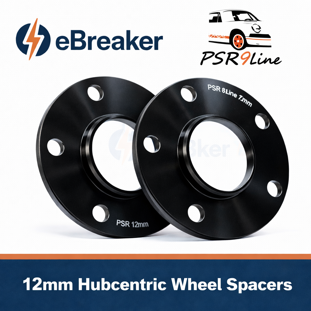 Porsche Wheel Spacers 12mm 5x130 Black Bolton Kit Pair Fits 911 Cayman, Boxster0