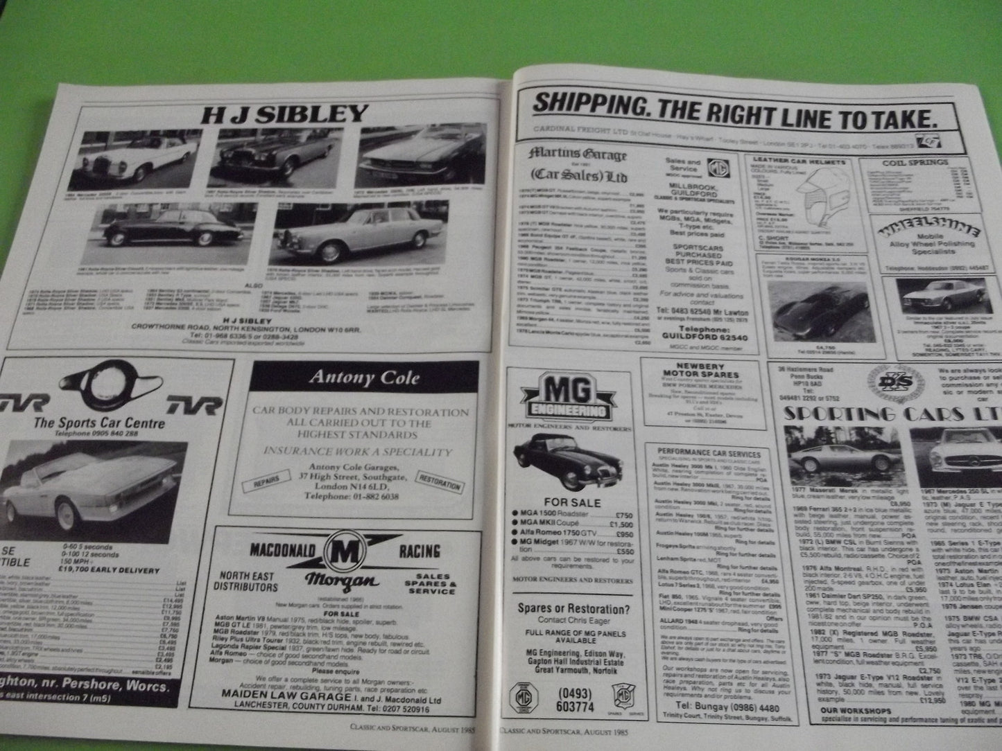 CLASSIC AND SPORTSCAR MAGAZINE AUGUST  1985 #c15