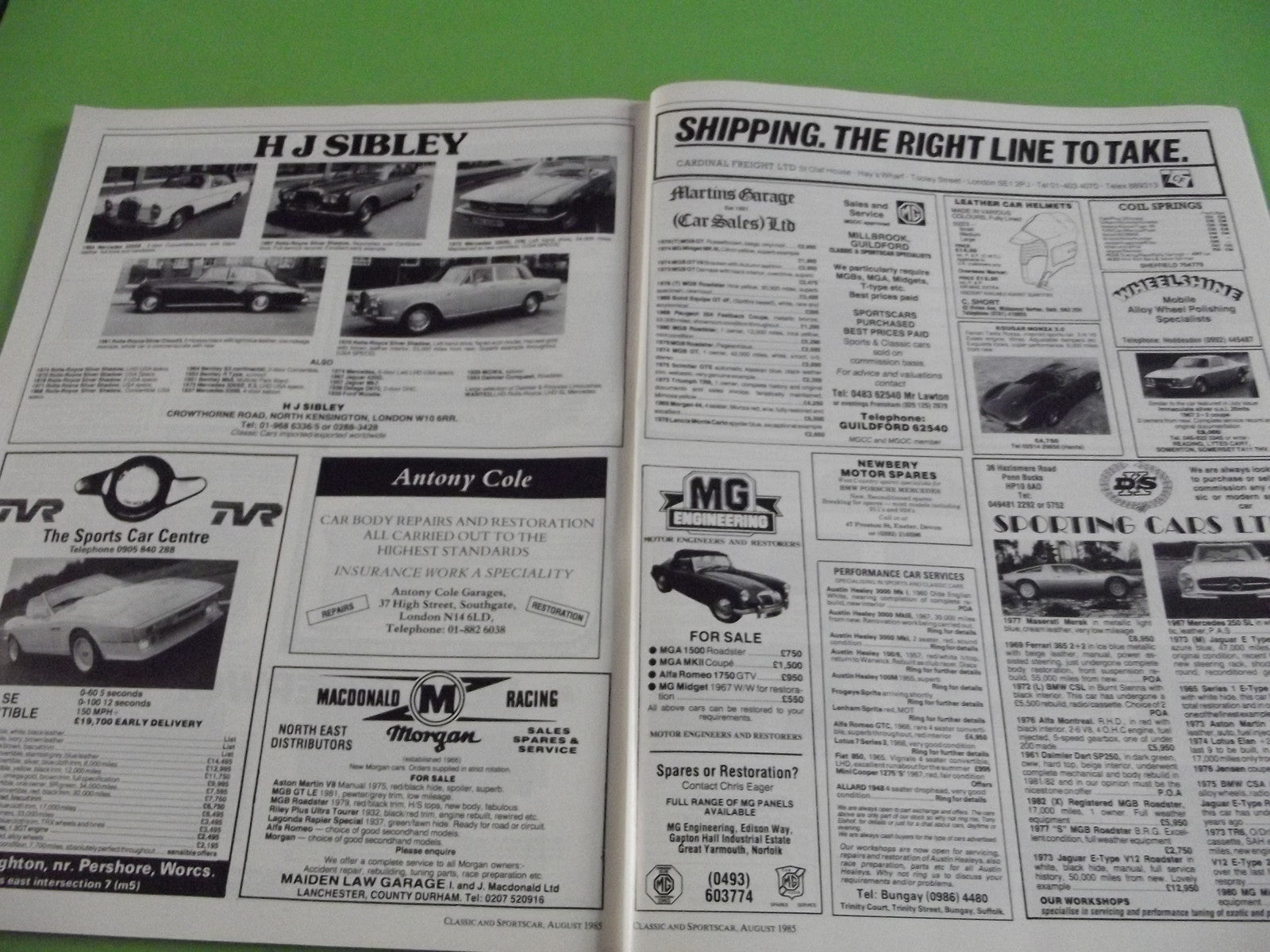 CLASSIC AND SPORTSCAR MAGAZINE AUGUST  1985 #c15