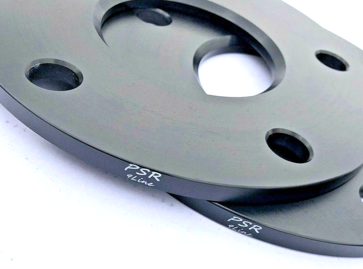Black 7mm Wheel Spacers for Porsche 5x130 Pair with Extended Bolts  AM UK Stock10