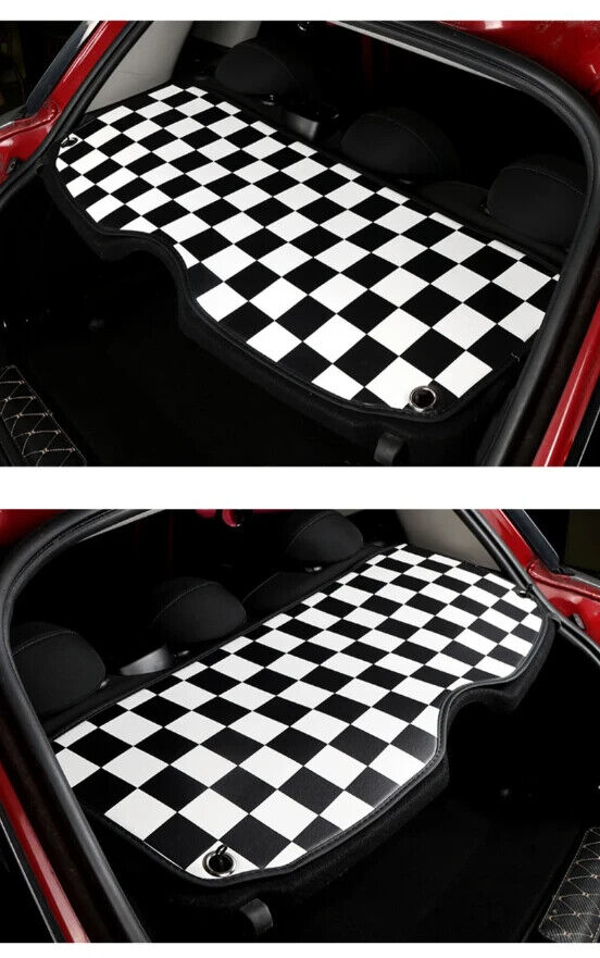 Parcel Shelf Leather Pad Black & White Checker Style - Mini R50 R53 2001 - 20062