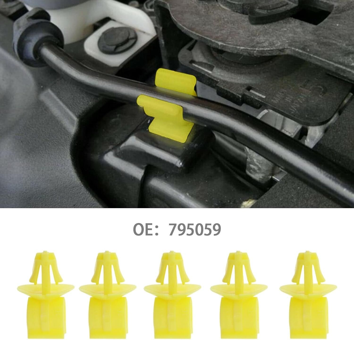 Bonnet Rod Clip Vauxhall 795059 Fit  Grandland1
