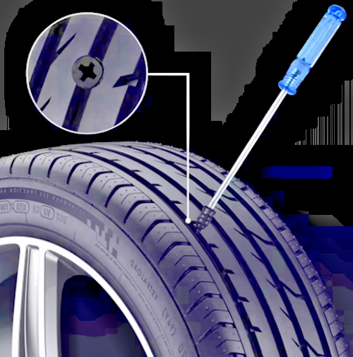 Tyre Repair Screws Kit – Quick Temporary Fix Plugs For Punctures # 2pcs 2 sizes.14