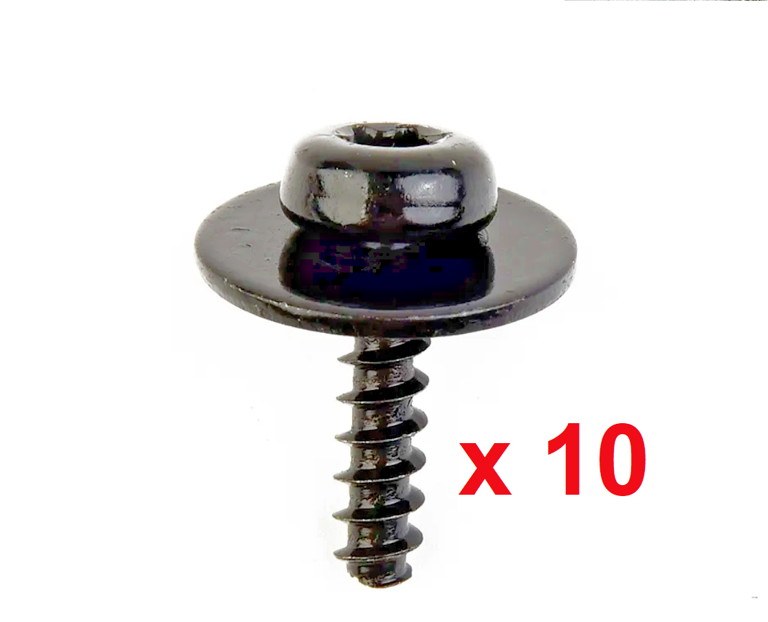 Engine Undertray Trim Panel Screw with Washer for Ford Splash Guard Cover  10 Pc0