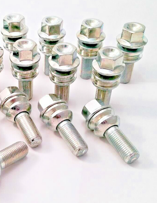 Extended PORSCHE Wheel Bolts O.E M14 x1.5 x 10 Pcs Carrera Boxster Cayman 42mm0