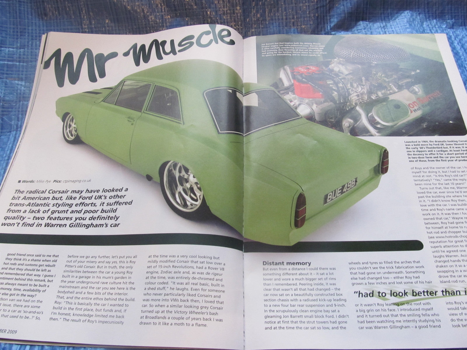 CUSTOM CAR MAGAZINE NOVEMBER 2009 / CORSAIR COUPE CHEVEROLET T BUCKET ROD #bk13