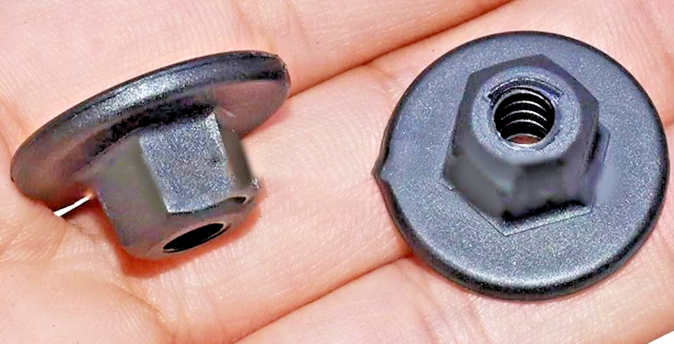 Universal 10mm Hex Head Plastic Flanged Nuts 15pk Arch Liner Splash Shield Trim.13
