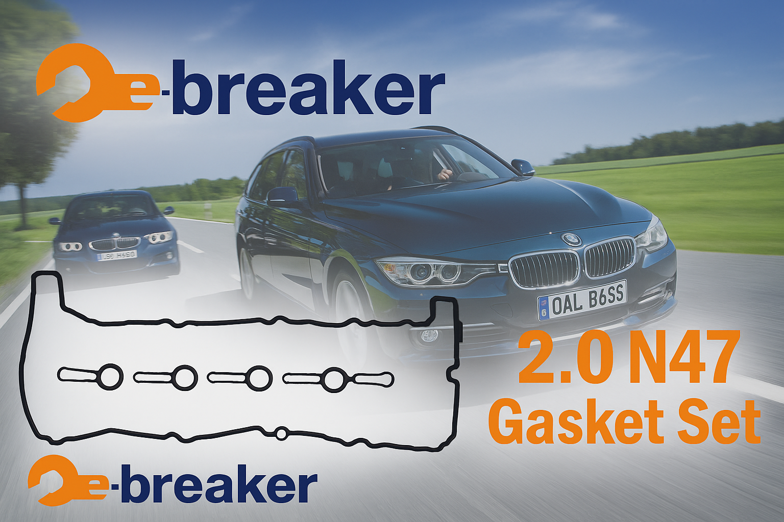 Camshaft Cover Gasket Set fits BMW N47 2.0D 06 to 13 N47D20C M.P.N # 111278026040