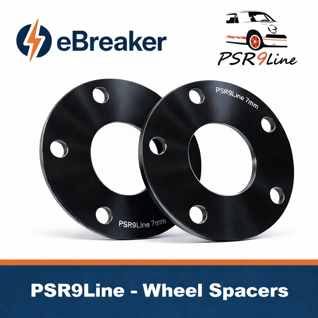 PORSCHE 7mm Wheel Spacers, 5x130 Bolt on Kit Pair of 2  Precision Fit in Black.7