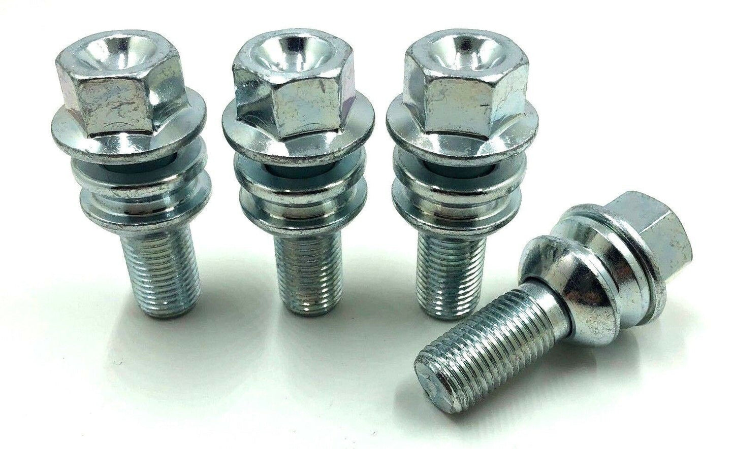 Silver Porsche Wheel Spacers 7mm 5x130 Kit with Extended O.E Bolts  HubCentric2