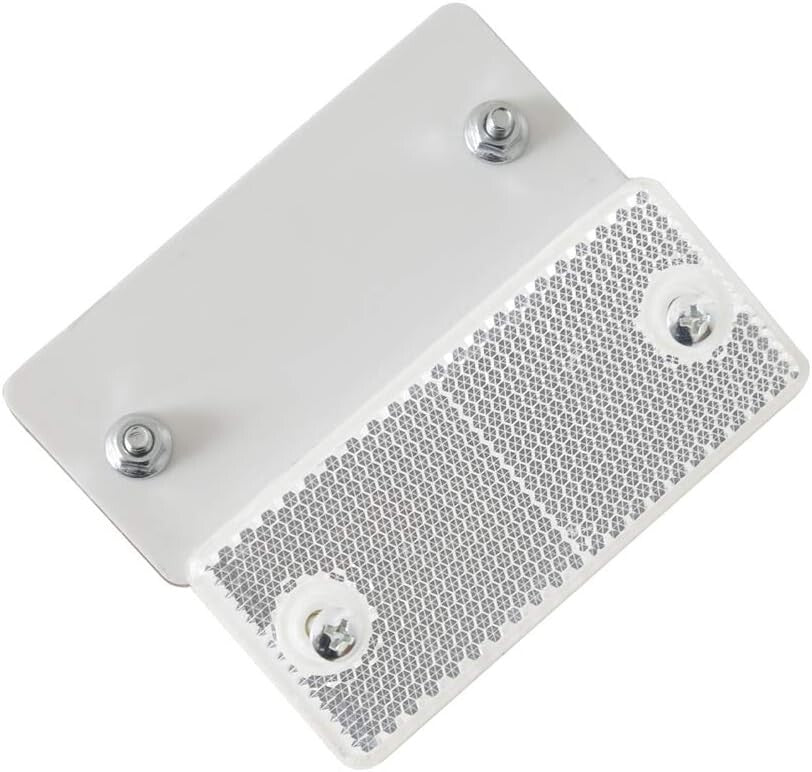 White Rectangular Reflectors Trailers Caravans5