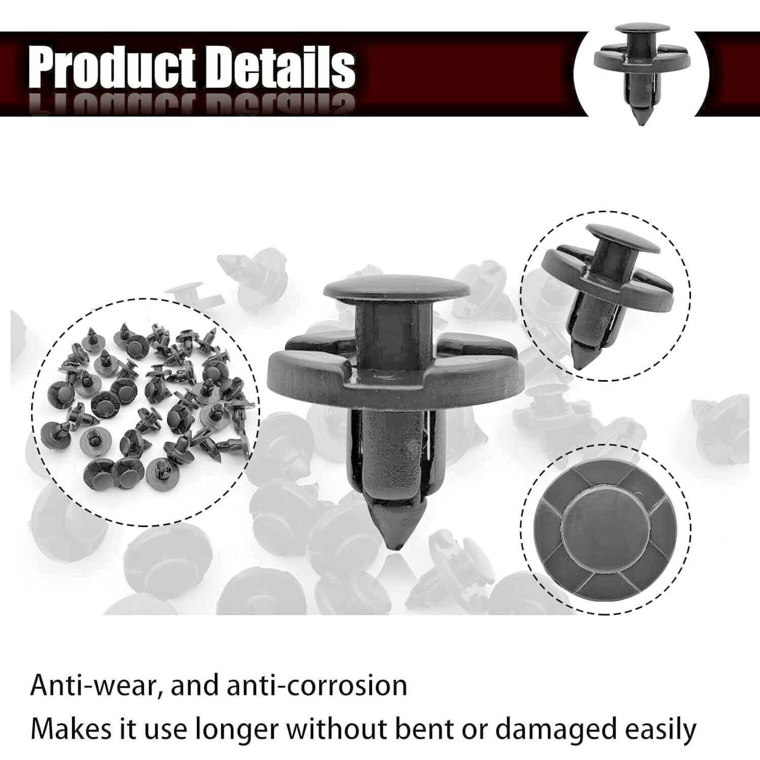 MITSUBISHI Trim clips x10 # MR328954 Lancer, Evolution, Pajero Shogun, Outlander8