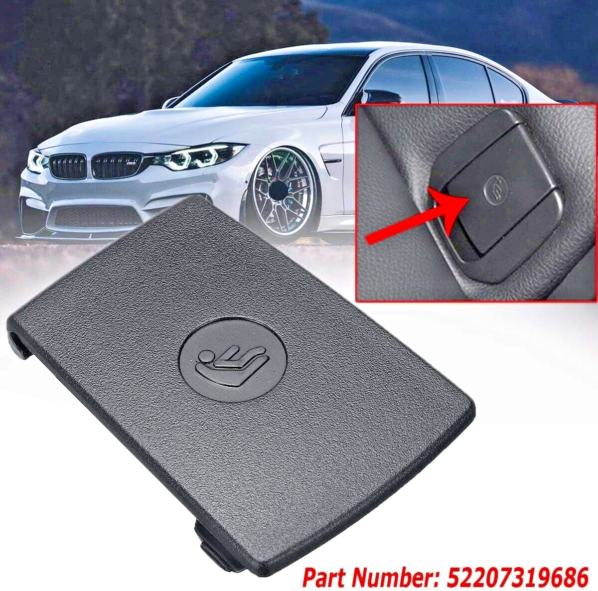 BMW Rear Seat ISOFIX Cover Black 17949110 7319686 For 1 2 3 X1 Series9