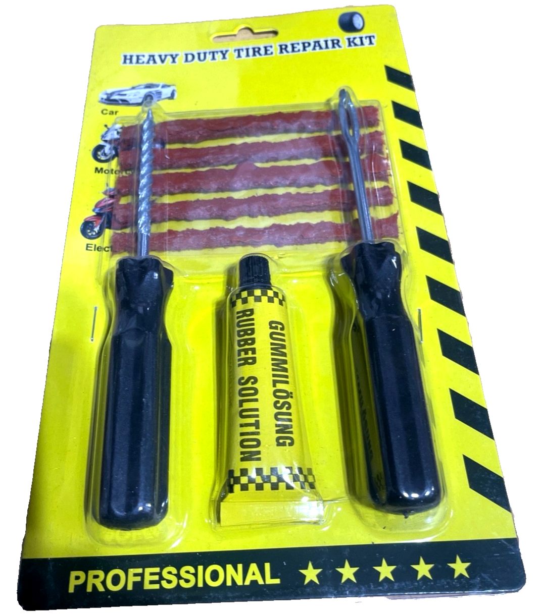 Emergency Tyre Repair Kit – Heavy Duty Puncture Fix for Car Motorcycle,Van Truck12