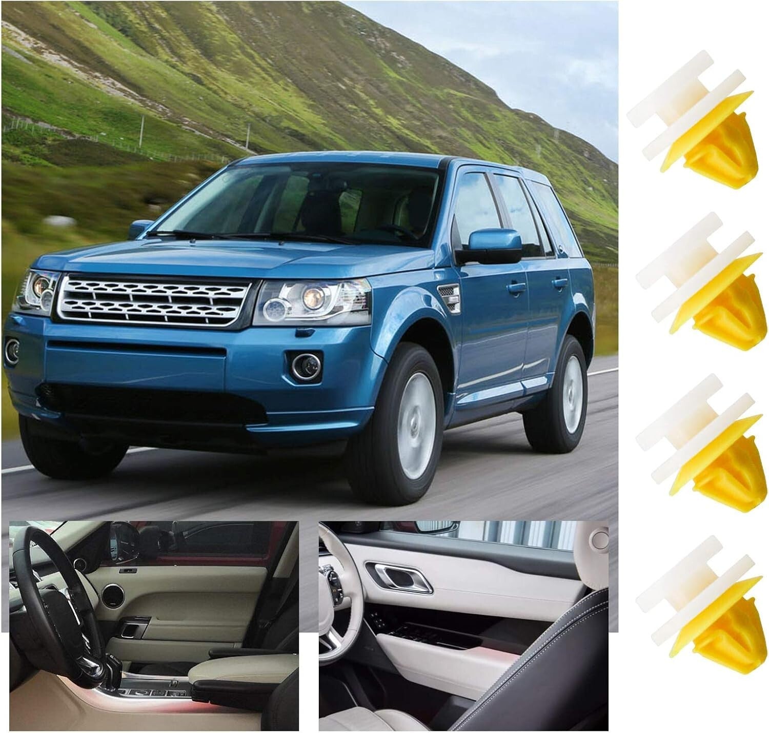 Land Rover Trim Fixing Clips Interior & Exterior x10 Pcs Freelander Disco Range21