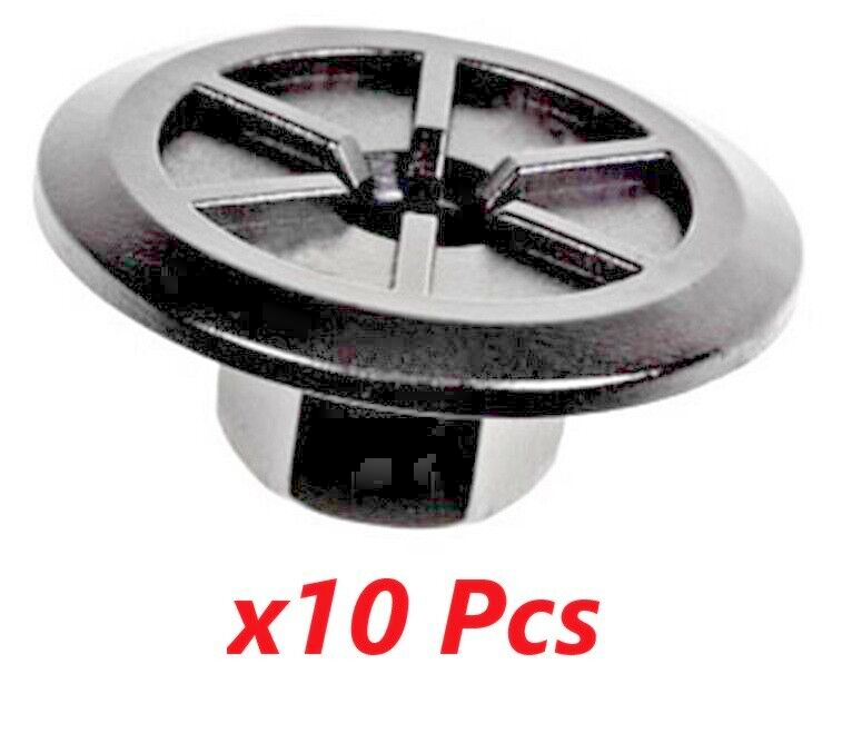 Hex Head Plastic Flanged 10mm Nut. x10 pcs Arch Liner, Splash Guard, Underbody0