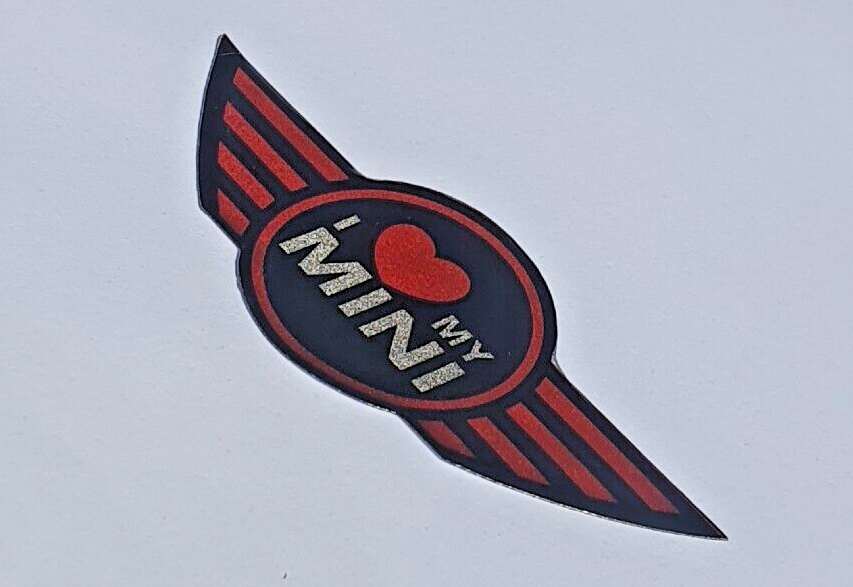 LOVE MY MINI COOPER Steering Wheel Badge Logo 3D Gel Gen 2 JCW R55 R56 R57 R586