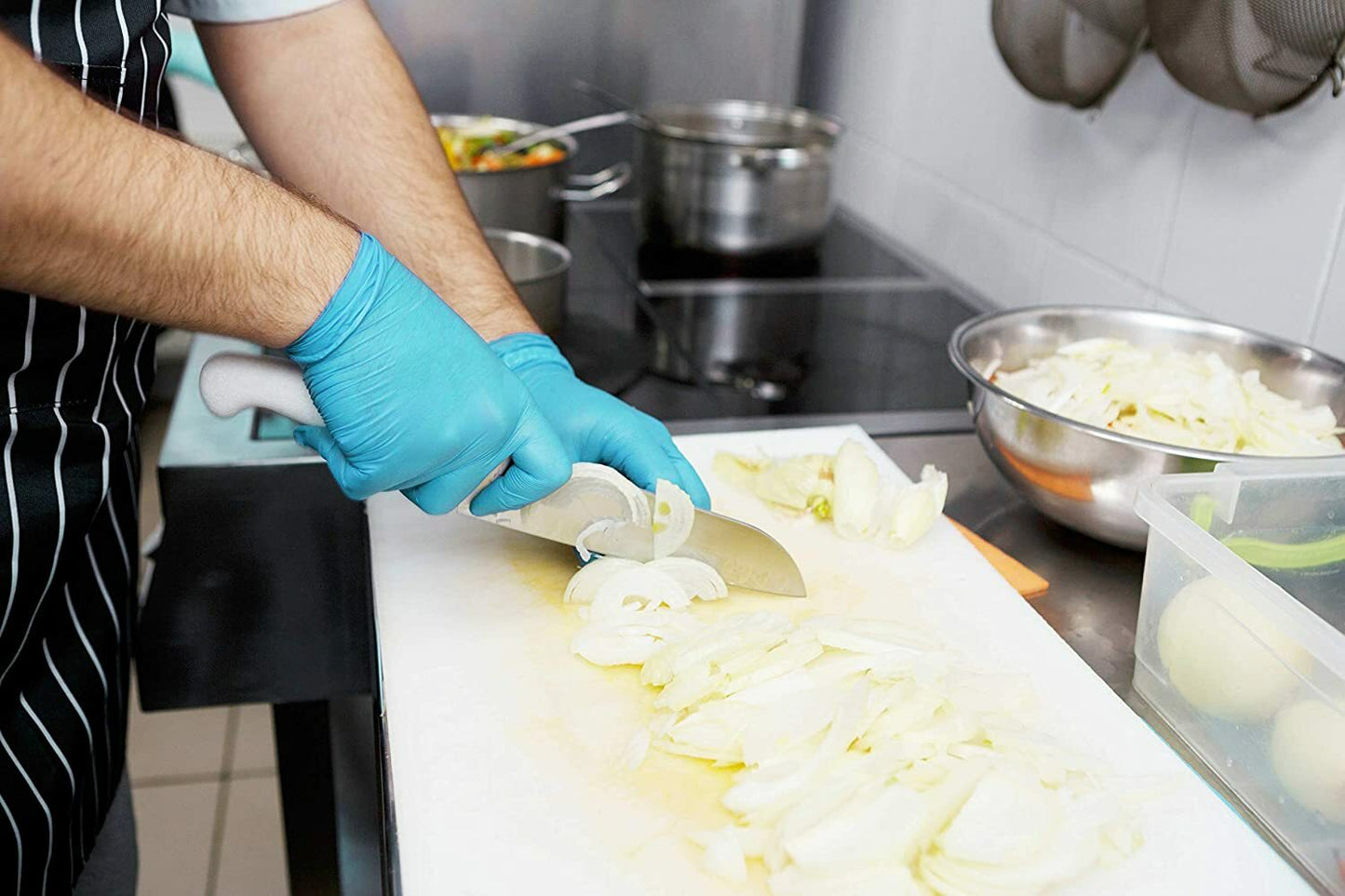 Blue Vinyl Disposable Mechanics Gloves Blue 100 XL Cheapest Ever Clearance .5