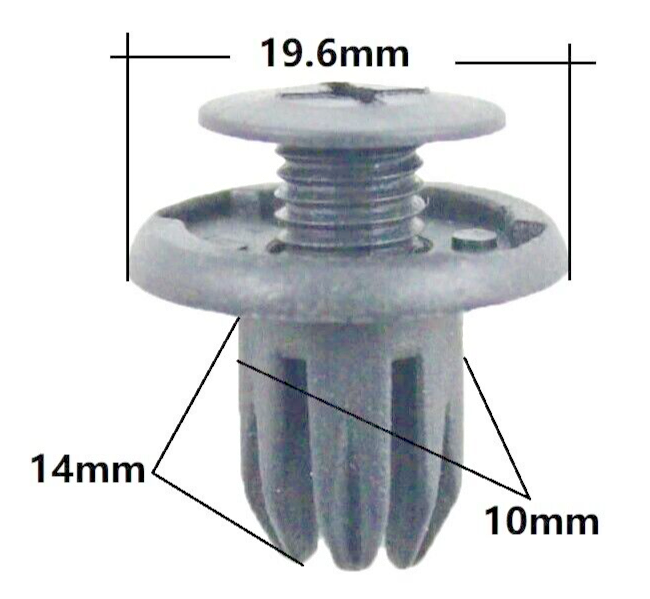 Mini Wheel Arch Liner Splash Guard Side Skirt Trim Expanding Clips 2001-20019 x57