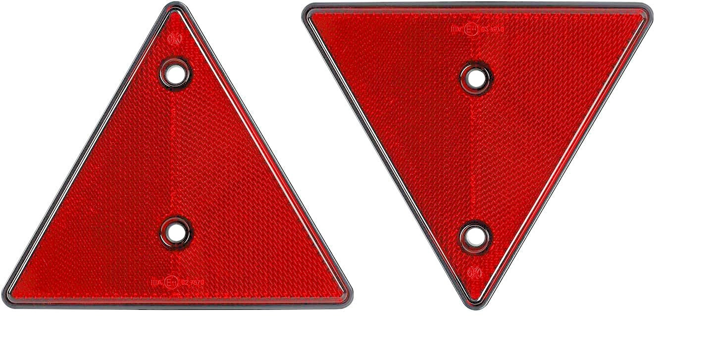 Red Triangle Safety Reflectors MOT Compliance for Cars Caravan Trailers Trucks 217