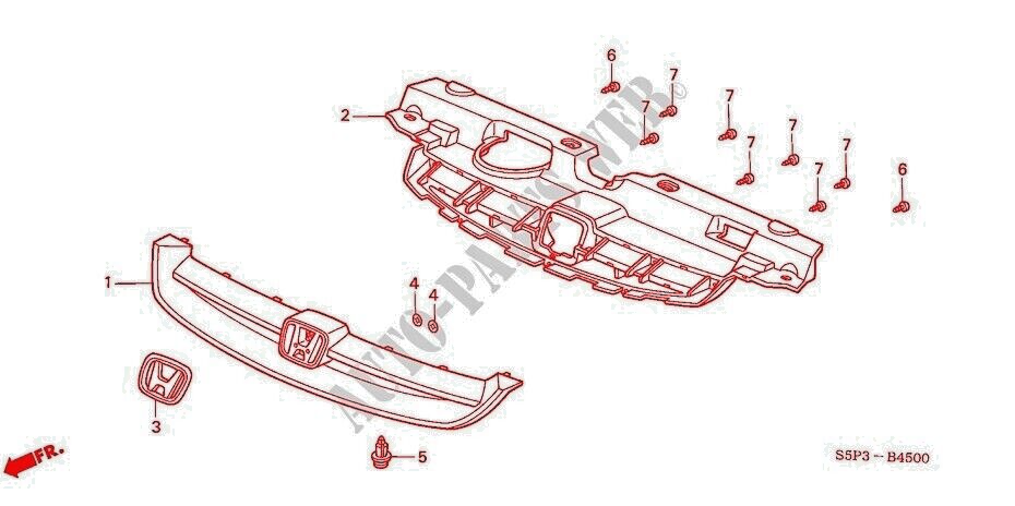 Honda Trim Clips Bumper Grill Under Cover - Accord 91503-S0K-A01 Quantity 10 pcs7