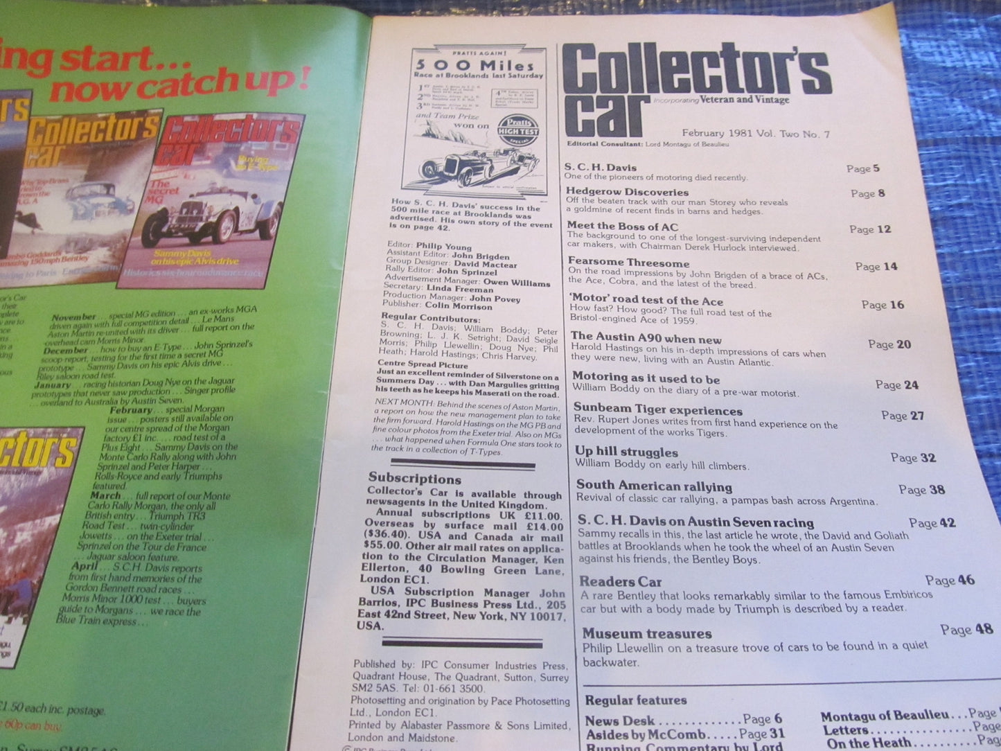 1981 FEBUARY COLLECTORS CAR MAGAZINE / AC ACE AUSTIN 7 SUNBEAM TIGER MUSEUM #bk11