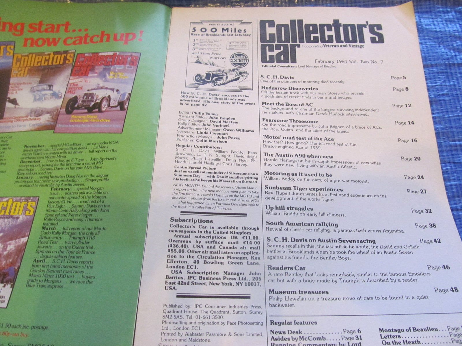 1981 FEBUARY COLLECTORS CAR MAGAZINE / AC ACE AUSTIN 7 SUNBEAM TIGER MUSEUM #bk11