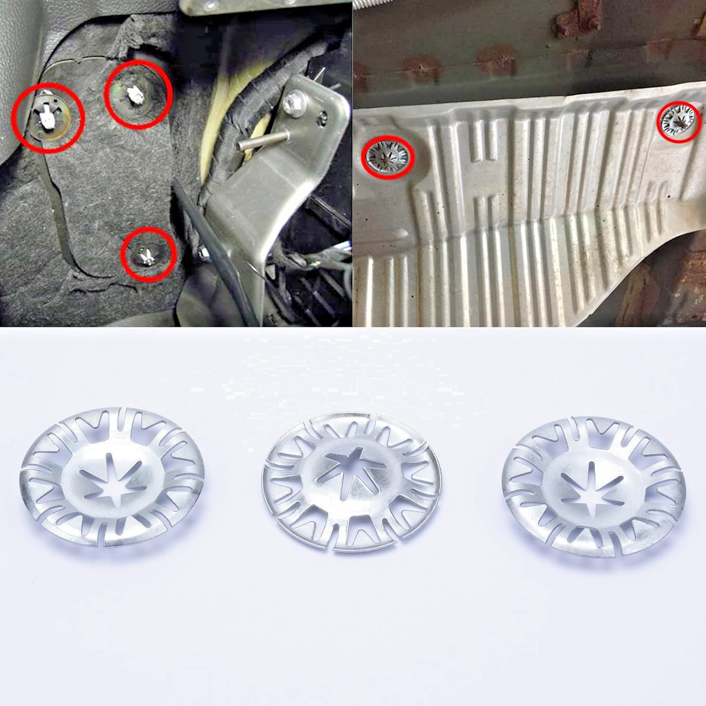 VW Sound Insulation & Under Body Weather Protection Trim Panel Clip Washer - #207