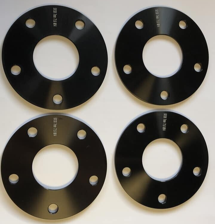 Porsche Wheel Spacers 7mm Set Of 4 in Black 5x130 PSR9Line15