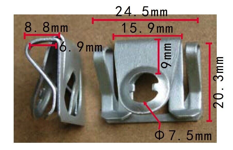 BMW C-Clip Sheet Metal Nut Clamp 5 7 SERIES 20x PCS 5171817650319