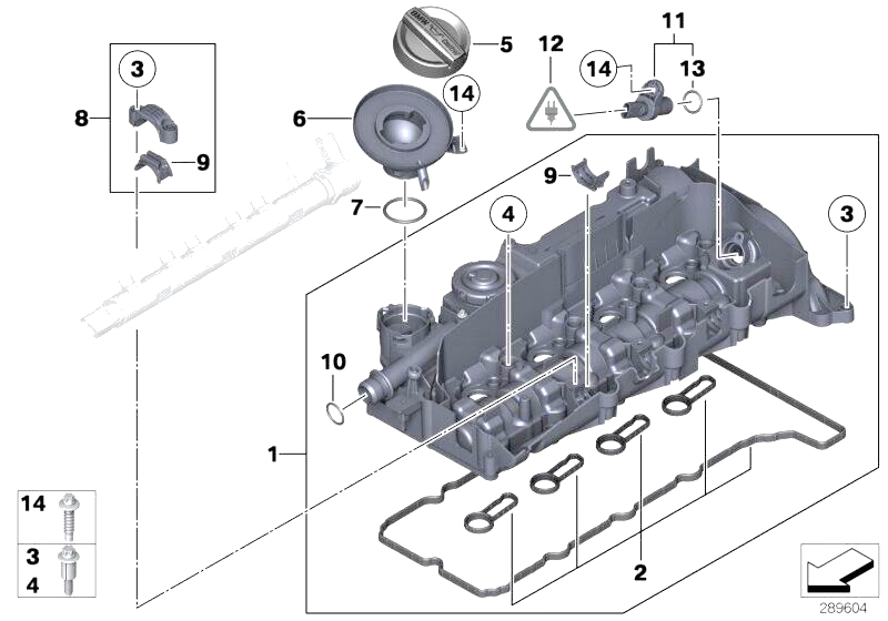 BMW Engine Oil Filler Cap Replacement 1,2,3 Series. 111286553318