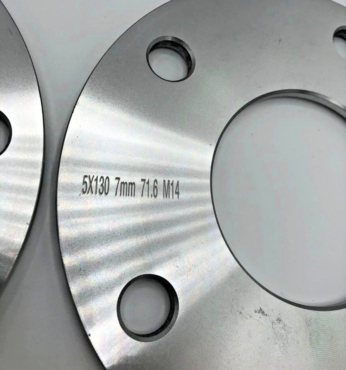 Porsche Wheel Spacers 7mm + Extended AF Bolts Set Of 2 in Silver 5x130 PSR9Line6