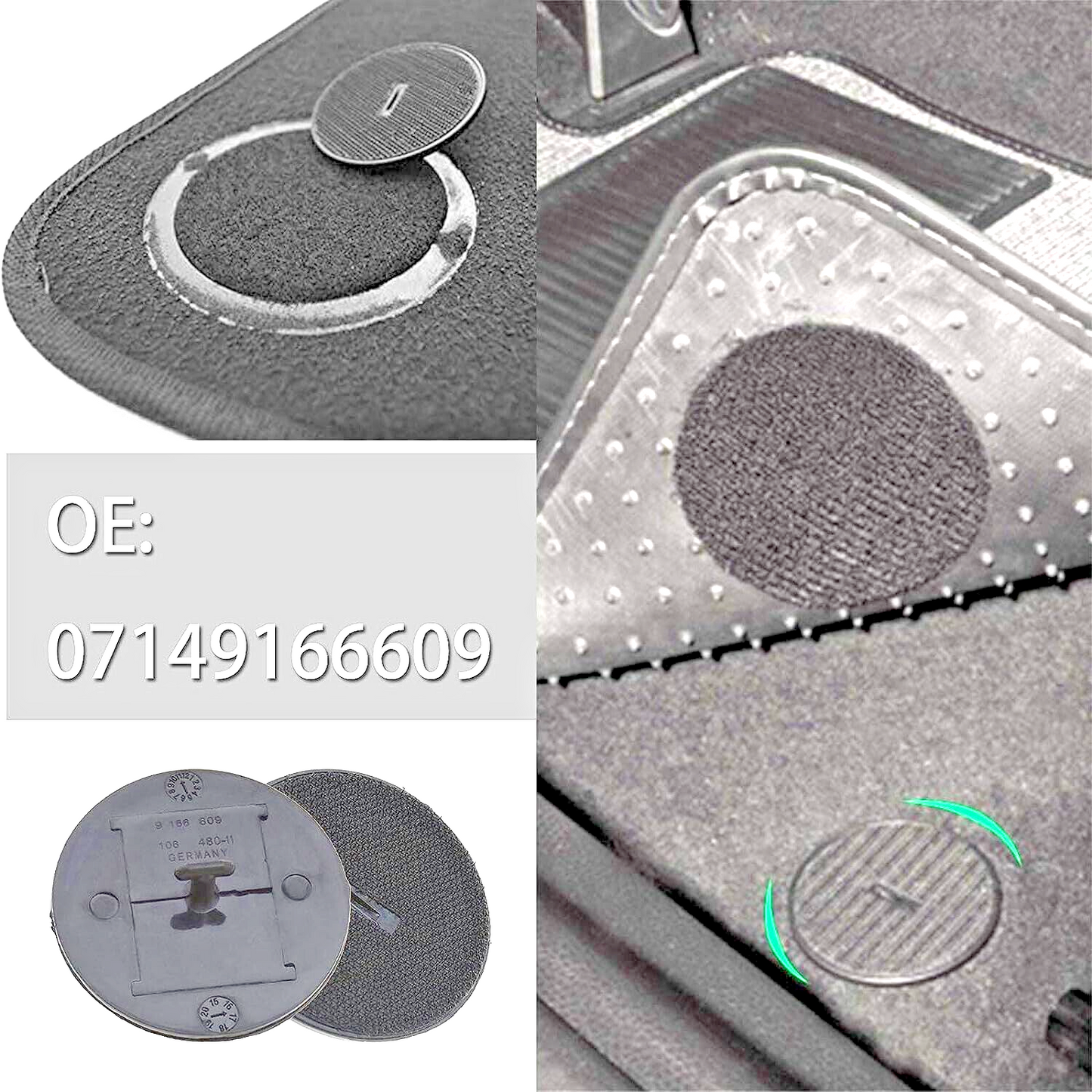 Floor Mat Clips Qty of 4 Universal Fitment6