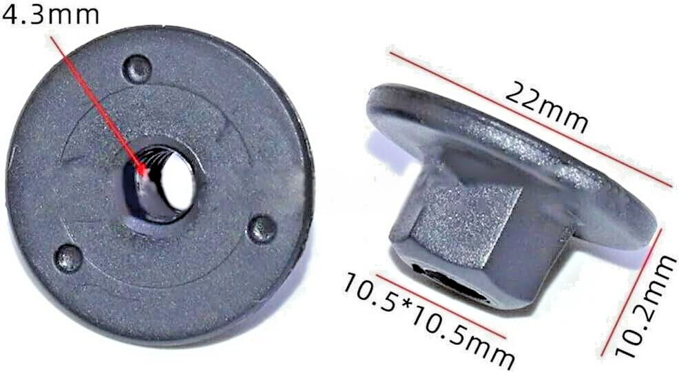 BMW MINI 10mm Hex Head Threaded Plastic Nut Undertray wheel Arch x5 O.E 71698472