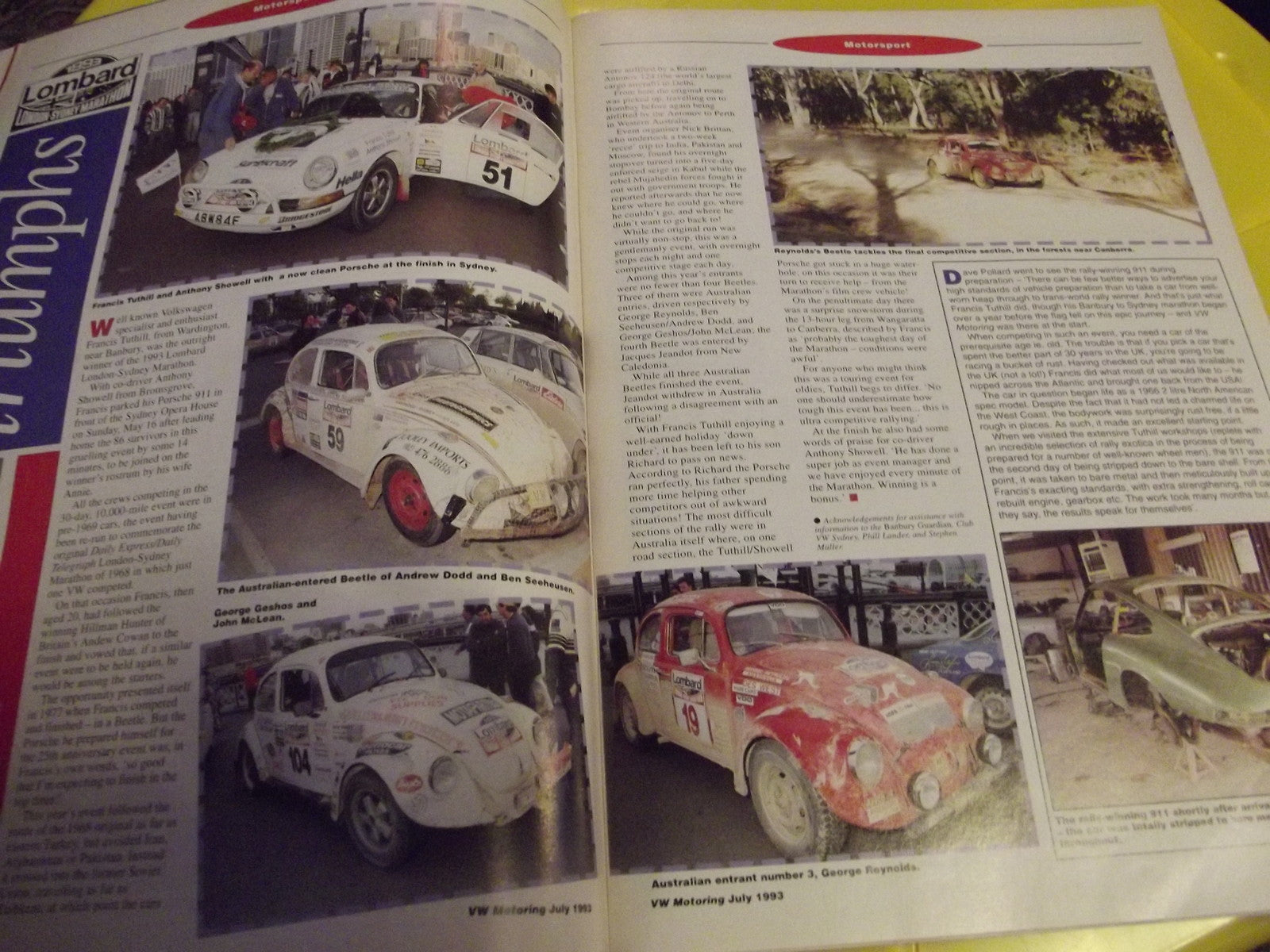 VW MOTORING MAGAZINE JULY1993 #c32