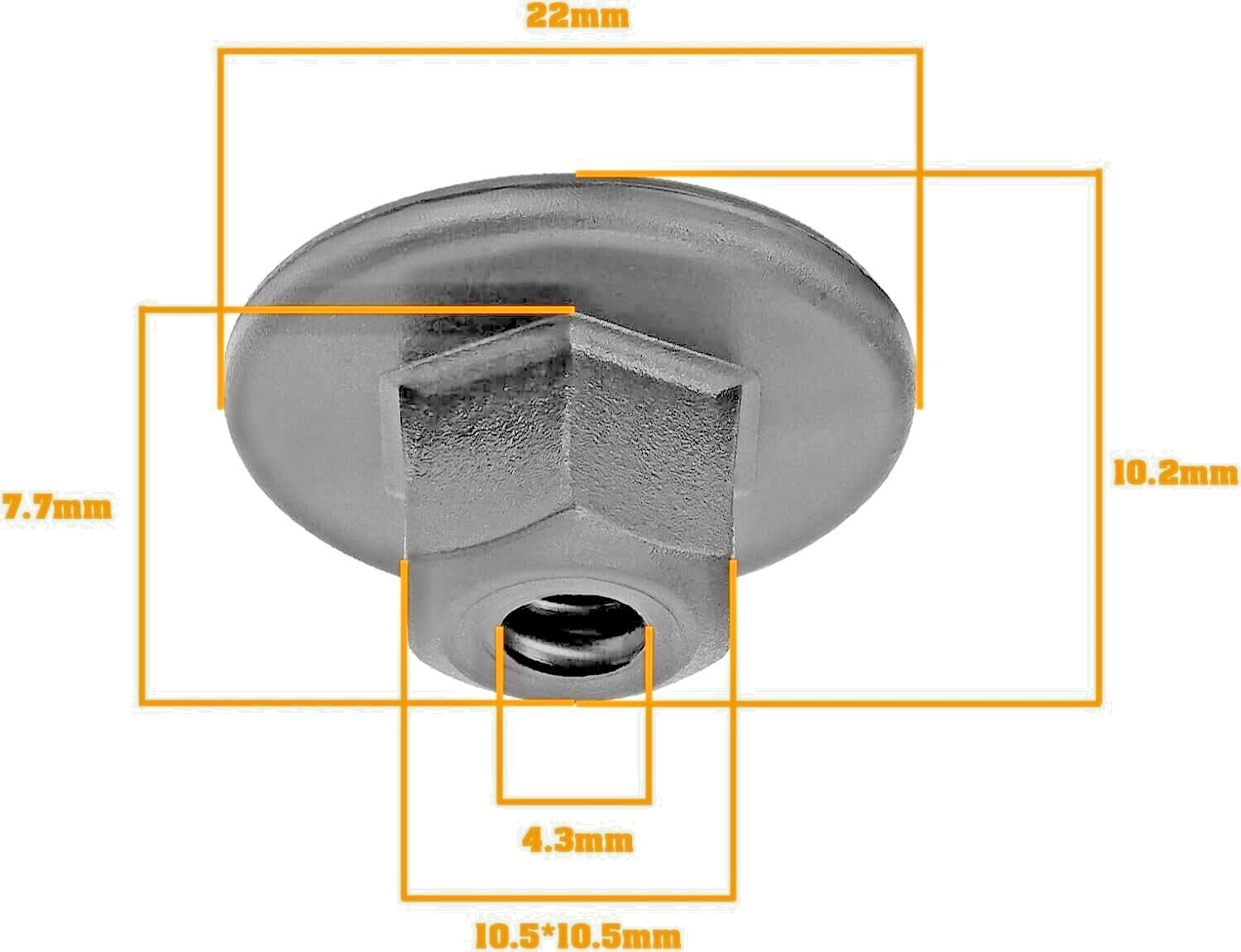 VW Hex Head Threaded Plastic Nut 10mm Undertray wheel Arch Clip x10 8E0825265 C1