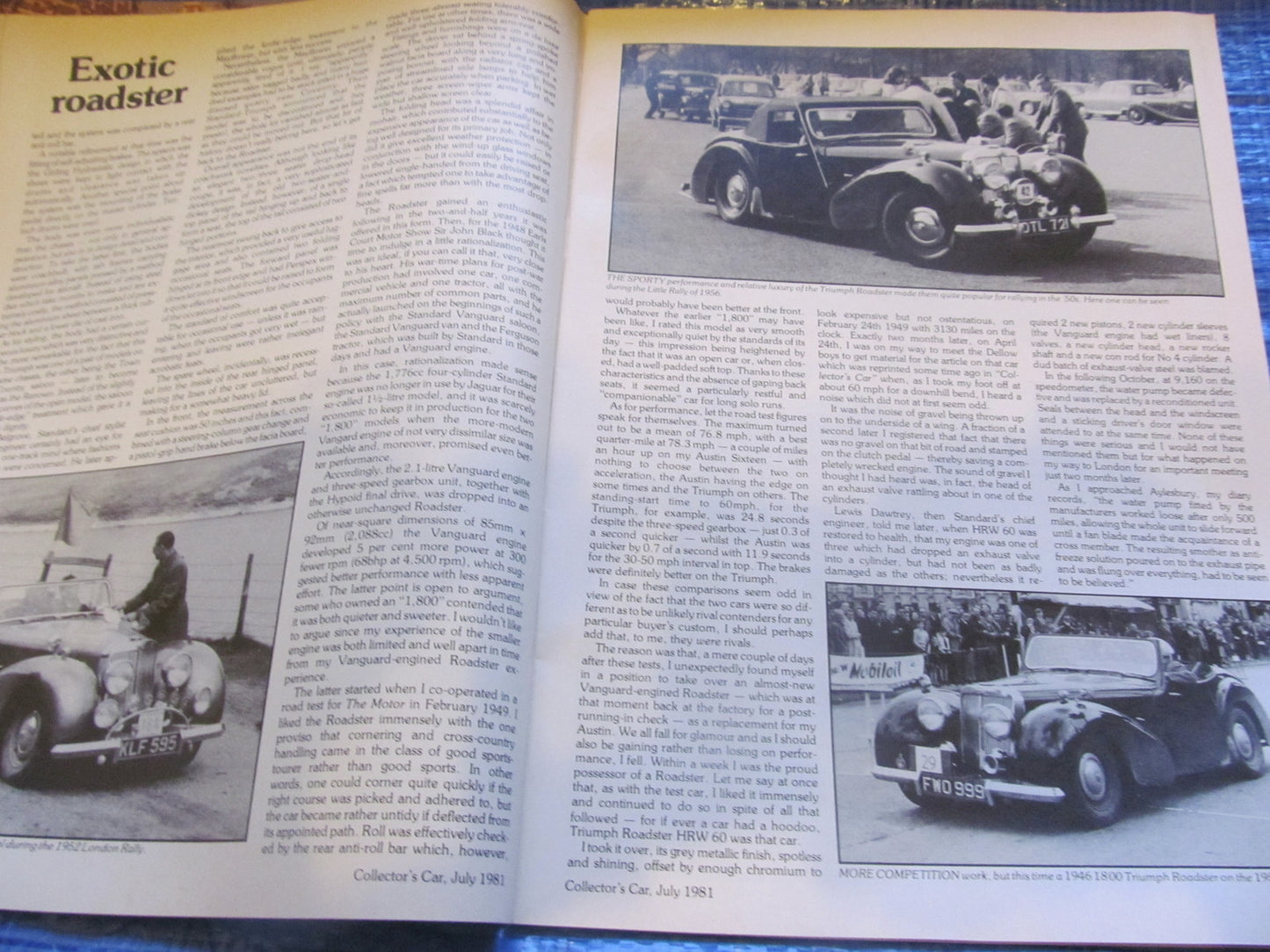 1981 JULY COLLECTORS CAR MAGAZINE / MONACO DRAME MEXICO MARATHON MOSS   #bk12